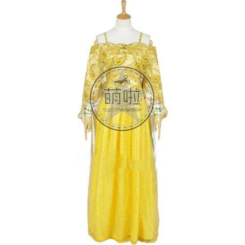 Padme Amidala Gold Cosplay Costume Dress Queen Padme Amidala Costume Custom Made L320