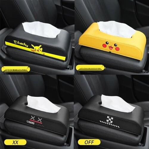 Pokemon Pikachu 2021 New Animation Is Suitable for Various Models of Paper Multi-function Tissue Box Auto Parts Car Interior