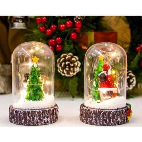 Christmas Light Santa Claus Snowman Lamp Garden Decorative Lamp with Resin Base Christmas Gift Party Decor New Year 2021