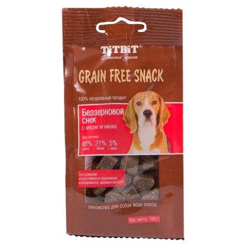 TiTBiT Grain Free Snack Лакомство для взрослых собак всех пород (с ягненком)