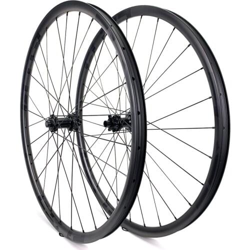 Carbon Mtb Wheels 29er 27*24mm Width Hookless 28H Xc Mountain Bike Carbon Wheelset M11 Straight Pull Hub Mtb Bicycle Wheel