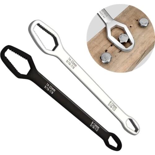 Ratchet Torx Wrench Universal Spanner 8-22mm Double-Head Key Set Screw Nuts Wrenches Repair Hand Tools for Car Bicycle Car