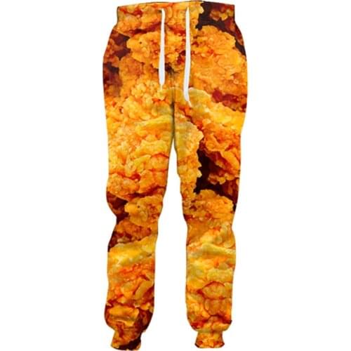 Funny Fried Chicken Fashion Baggy Joggers 3d Printed Sweatpants Men /Women Hip Hop Trousers Casual Pants Dropship Homme