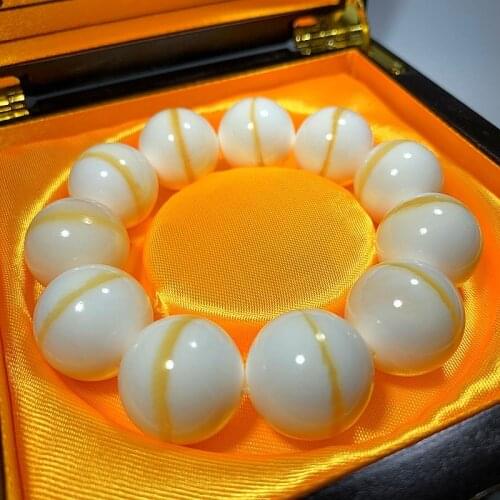 20mm Wonderful Sea tridacna mala Bead Bangle spun gold giant clam Organic Gems bead