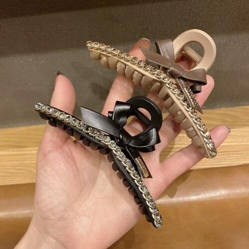 Rhinestone bow hair clip plate hair clip hair clip elegant temperament hair clip new clip baby girl hair accessories clips