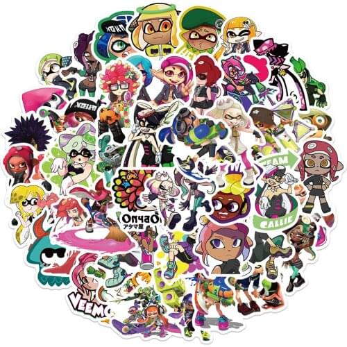 10/30/50pcs Splatoon Game Graffiti Stickers For Kids DIY Waterproof Luggage Skateboard Phone Laptop Wall Guitar Car Sticker Toys
