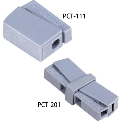 10pcs PCT-111 PCT-201 (224-101 224-201) 1P Universal Compact Wire Connector conductor terminal block for lamp install
