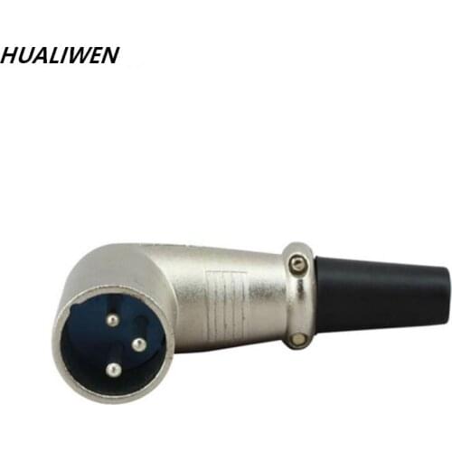 1Pcs 3Pin Right Angle Elbow 90 Degree Female Male Home Stereo Jack Mini Converter Amplifier L Shape Microphone Plug Solder Type