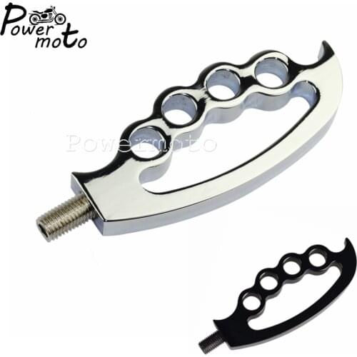 8mm Chrome Motorcycle Aluminum Shifter Peg Heel Toe Shift Peg For Harley Chopper Softail Cafe Racer Touring Rear Footrests