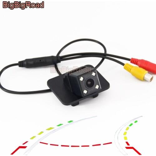 BigBigRoad Car Dynamic Intelligent Trajectory Tracks Rear View Backup Camera For Mazda Mazda2 Demio DJ Sedan 2014 2015 2016 2017