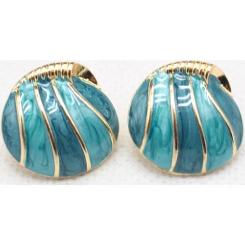 Qingdao jewelry to restore ancient ways do old 3 drops of light luxury fashion personality colored glaze glaze earring