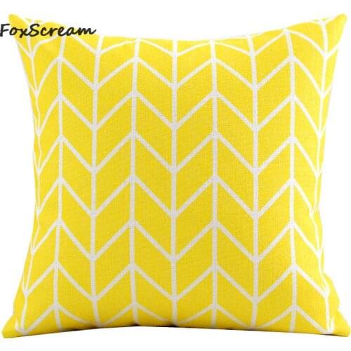 Nordic Style Cushions Cover Home Decor Red Yellow Pillow Case Geometric Decorative pillows covers Linen plaid Cushions for sofa