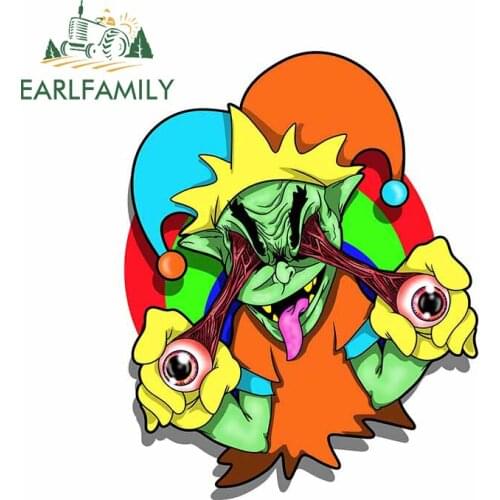 EARLFAMILY 13cm x 10.2cm for Peeper Popper Jester Joker Vinyl Car Stickers Decoration Scratch-proof Window Decal for VAN SUV