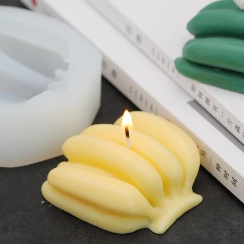 Fondant Cake Silicone Mold 3d Banana Candle Mold Fruit Scented Candle Making Kit Baking Mold Cake Decorating Tools Resin Mould