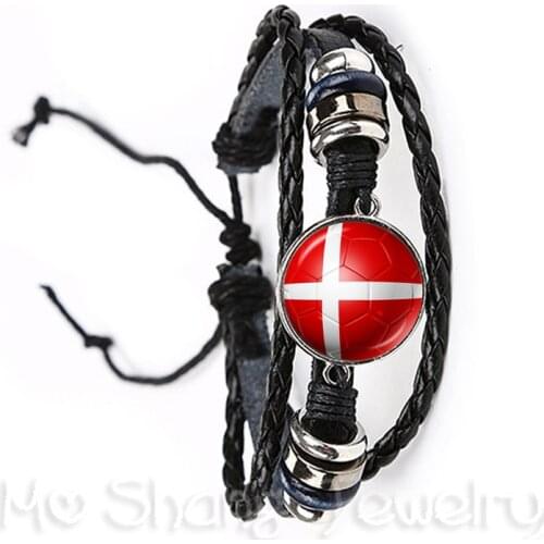 Classic Football Bracelet 2018 World Cups National Flag Panama,Australia,Egypt,Argentina,Russia,Denmark,Poland,Soccer Souvenirs