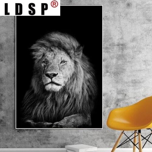 LDSP Living Room Home Decor Nordic Canvas Art Painting Animal Canvas Painting Lion Zebra Wall Pictures Posters Minimalist Print