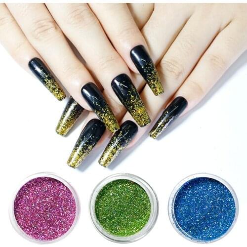 24 box/set Nail Glitter Powder Gold Sliver Pigment Shinny Chrome Dust Nail Art DIY SalonDecoration for Gel Polishs Nails
