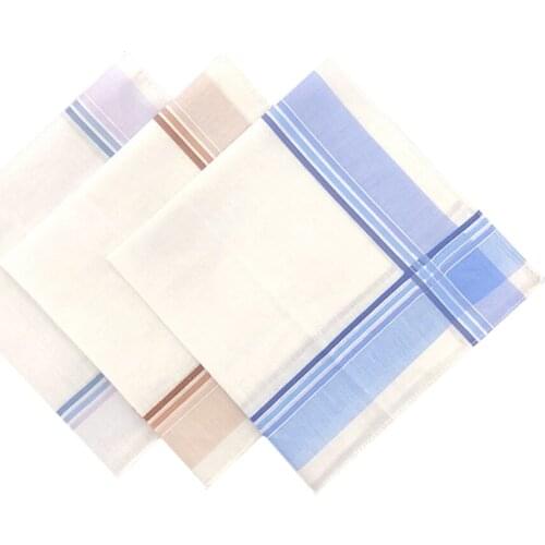 12 Pack Mens Check Pattern Handkerchiefs 100% Cotton Square 40x40cm
