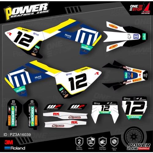 PowerZone Custom Team Graphics Decals 3M Stickers Kit For Husqvarna Sticker 2016-18 TC FC TX FX FS 2017-19 TE FE 125-450cc 39