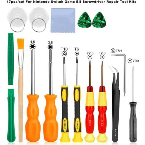 BAAQII 17X Screwdriver Set Precision Repair Tools Kit for Nintendo Switch / DS Upgraded Version Y Tip GA0172