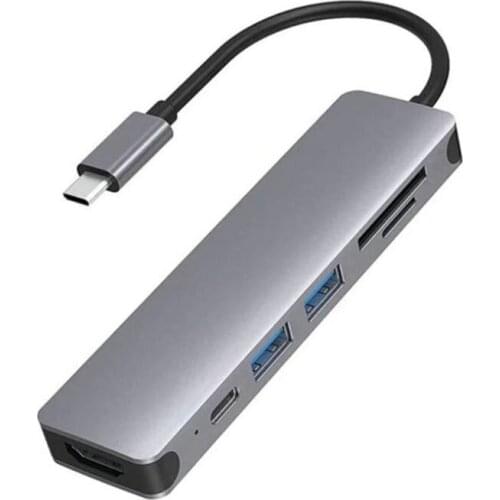 Upgrade New 5-in-1 Type C USB Hub HDMI-Compatible USB 2.0 3.0 Interface Type-C Docking Station HUB 4K with SD TF Reader