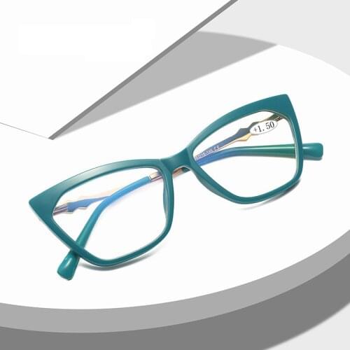 2021 Anti Blue Ray Cat Eye Tr90 Reading Glasses For Women Retro Style Quality Fashion 1.56 Presbyopic Lenses Presbyopia Glasses
