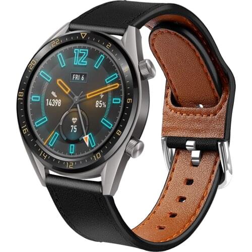 Genuine Leather Watch Bands Compatible with Huawei GT2 46mm Leather Watch Straps Replacement Watchbands For 22mm Watch 73001