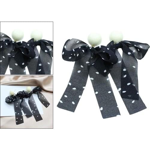 Ribbon Polka Dot Earrings Pendant for Women Jewelry Creative Clothes Valentines Day