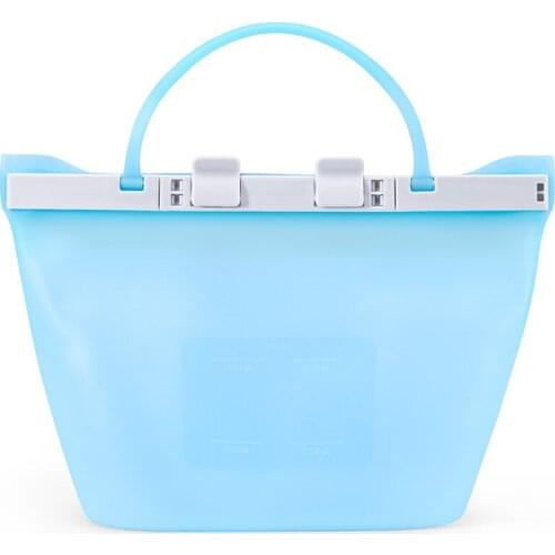 Silicone food storage bag leak-proof sealing food refrigeration heating bag sustainable eco friendly eco friendly packaging