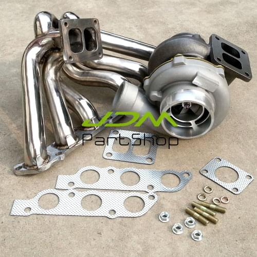 Exhaust Manifold+GT45 Com AR 70 Turbine AR1.00 Turbocharger for Supra SC300 GS300 IS300 2JZGE 3.0L