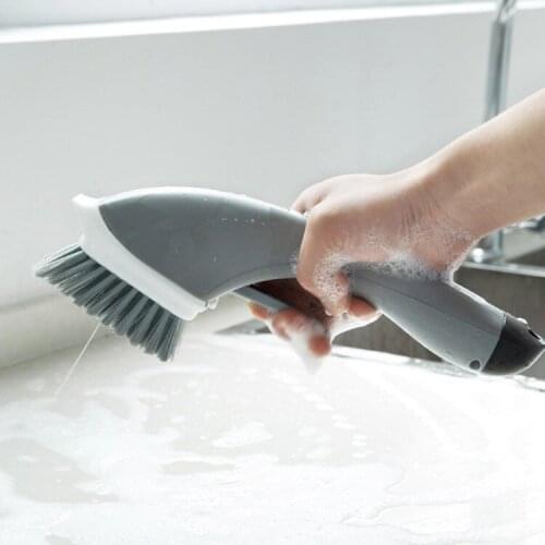 Liquid Long Handle Home Stove Small Kitchen Wash Pot Brush Tile Sink Gap Household Cleaning Brushes