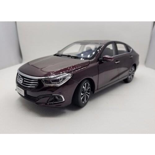 1:18 Diecast Model for GAC Trumpchi GA6 2017 Red Alloy Toy Car Miniature Collection Gifts China Brand