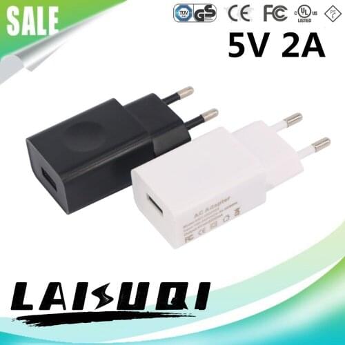 1pcs 5V 2A USB AC/DC Power Adapter EU Plug Charger Supply 5v2a for Phone Tablet PC MID other LAISUQI new hot sale