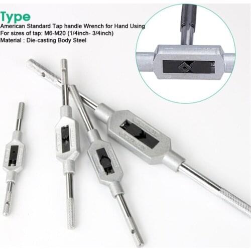 1pc Tap Wrench M1-M8/M6-M20 Tap Wrench Hand Threading Tools Thread Screw Tap Wrench For Woodworking Metal Processing