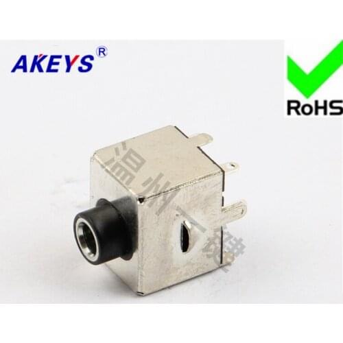 10 pcs Headphone Socket 5 foot pin 3 fixed foot 3.5MM Socket Master Power Socket PJ-354 Copper Sleeve