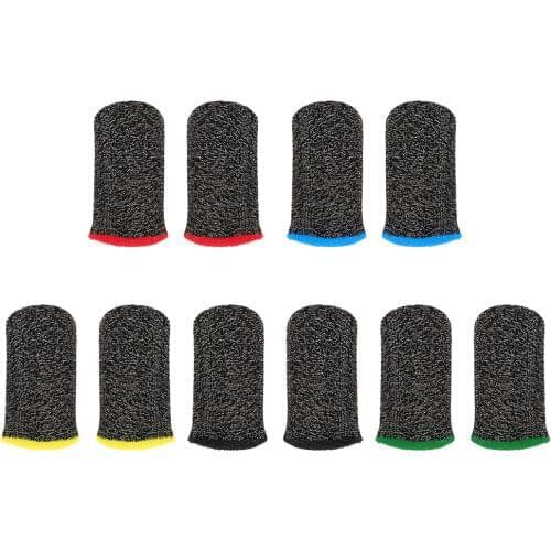 2Pcs Sensitive Finger Glove Breathable Gaming Accessories 24-Stitch Breathable Sleeve Cover Anti-Skid Touch Screen Thumb