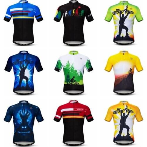 2019 cycling jersey Men Mountain Bike jersey Pro MTB Bicycle Shirts Short sleeve Team Road Tops Ropa Ciclismo racing clothes red