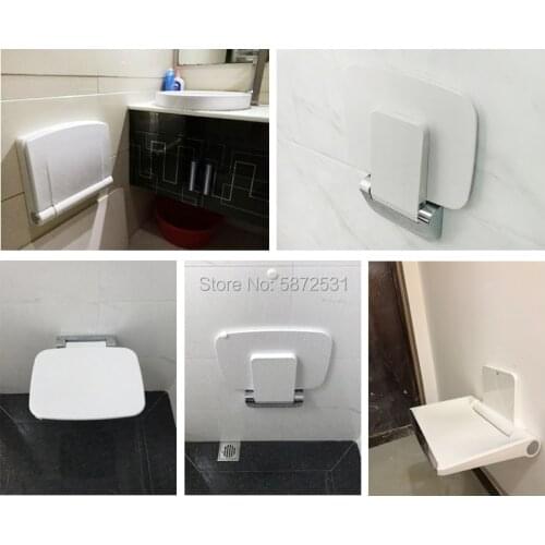 High quality Scratch proof Bathroom folding shower chair /wall mount shower seat / for the elderly folding shower bench