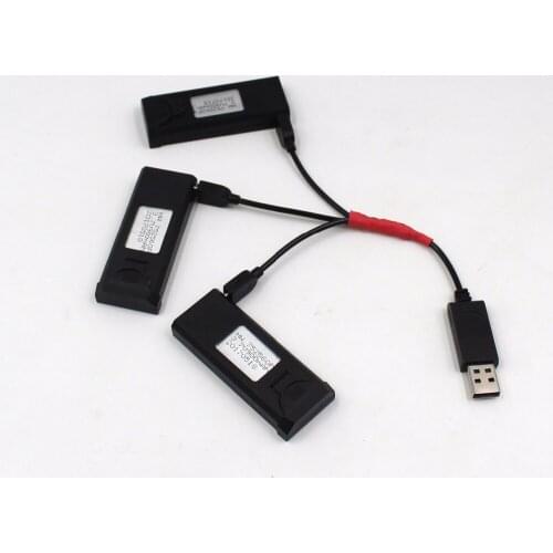 3PCS * 3.7V 900mAh Battery + USB Charger for Visuo XS809 XS809HC XS809HW XS809W Foldable RC Quadcopter Spare Parts Accessories