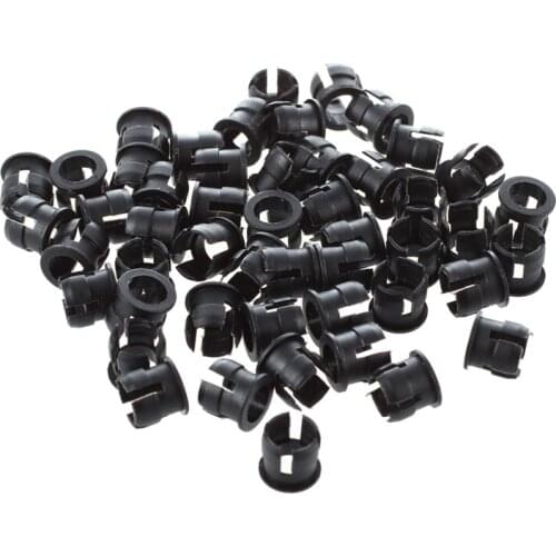 50 5mm Black Plastic LED Holder Case Clip Display Panel