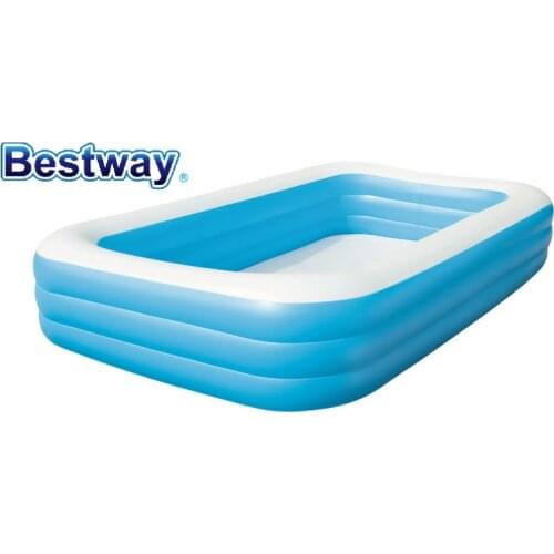 54009 Bestway Three-ring Rectangular Inflatable Pool For Adults & Babies Plastic Inflatable Paddling Pool Ball Pool Playpool