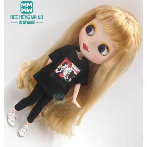 Blyth clothe fashion Trendy T-shirts, Tights pants, shoes for Blyth Azone 1/6 doll accessories