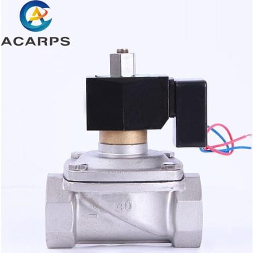 1-1/2" Energy Saving Normally Open Stainless Steel Solenoid Valve On-Off Valve Water Valve 220V 110V 24V 12V