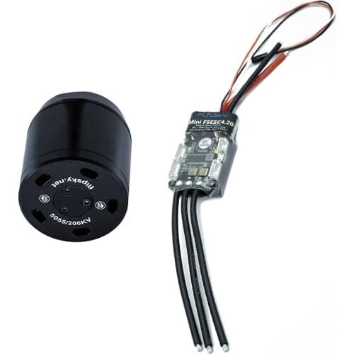 Flipsky electric skateboard boosted H5055 200KV sensored and sensorless motor with Super ESC 4.20 based on VESC 4.12 controller