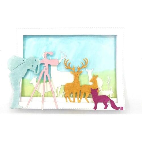 Julyarts Deer Fox Scrapbooking Material Cutting Dies For DIY Scrapbooking-photo album Decorative Paper Cards