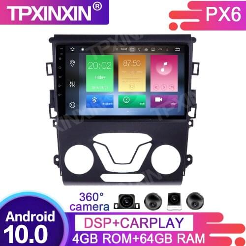 360 Cameras Screen Android 10 For Ford Mondeo 5 2014-2019 Audio Radio Stereo Recorder Auto Car Multimedia Player GPS Navigation