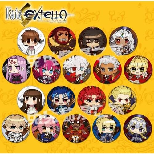 1pcs 58MM no Mae Nero Gawain Setanta Karna Fate/EXTELLA Fate/Grand Order Cosplay Fans Badge Pin Round Brooch