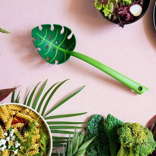 Jungle Scoop Strainer Kitchen Soup Spoon Ladle Anti-scald Skimmer Strainer Fry Food Mesh Portable Filter Home Tool