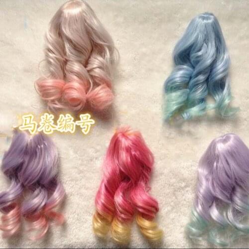 1PCS Various Colors 15CM Curly Doll Wigs SD BJD 1/12 Kurhn Doll Wig