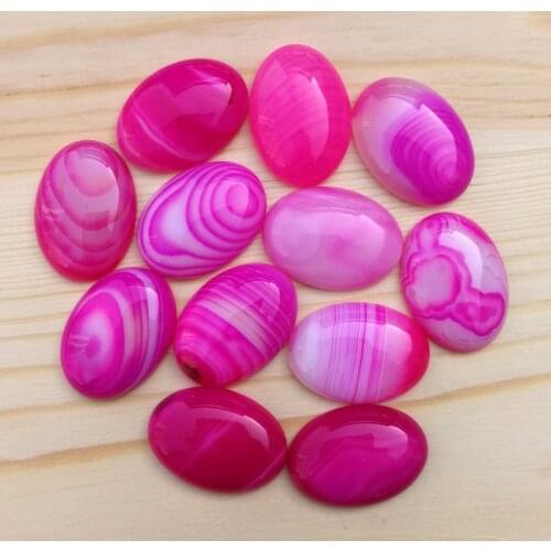 Fashion Rose Striped onyx natural stone beads for jewelry making 25X18MM cab cabochon charm fashion Ring accessories 12Pc/lot